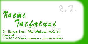 noemi totfalusi business card